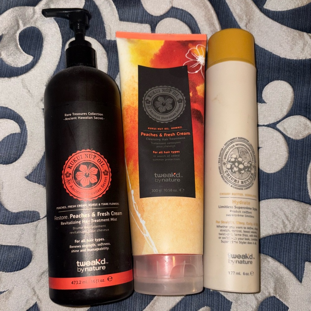 Set of 3 Tweak-d by Nature Cleansing Hair Treatment.